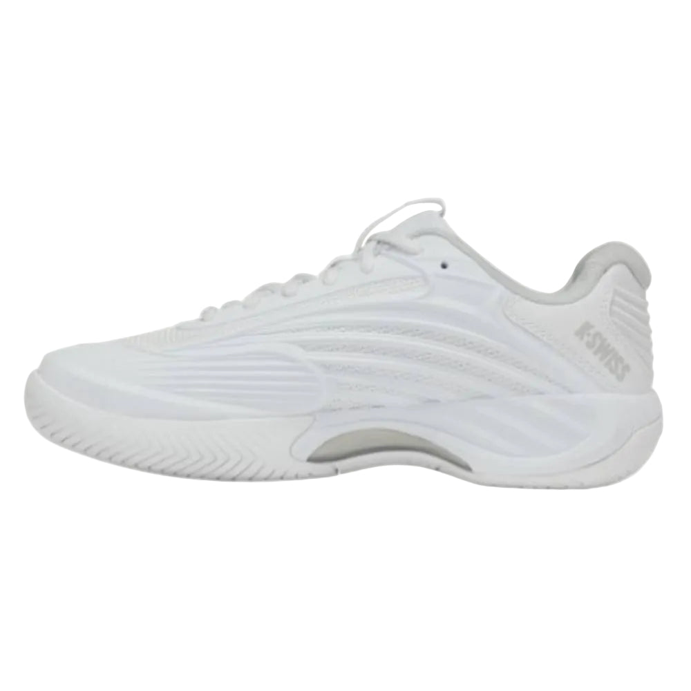 K-Swiss Hypercourt Express 3 Wide Women's Tennis Shoe (White/Dawn Blue) - RacquetGuys.ca