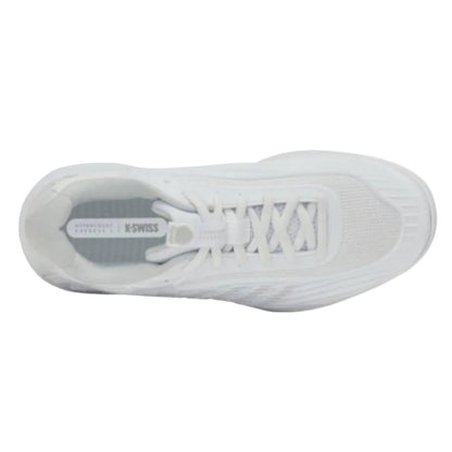 K-Swiss Hypercourt Express 3 Wide Women's Tennis Shoe (White/Dawn Blue) - RacquetGuys.ca