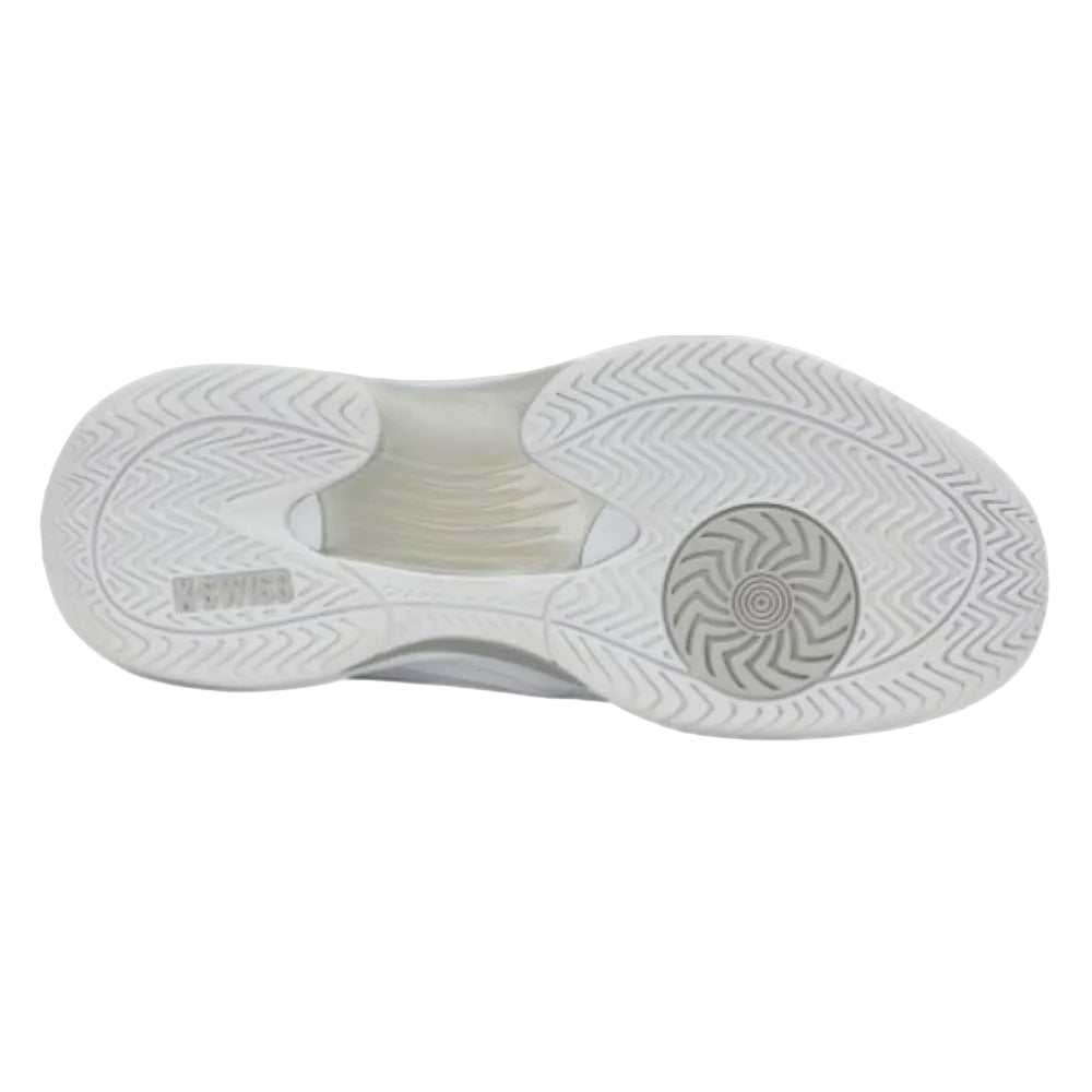 K-Swiss Hypercourt Express 3 Wide Women's Tennis Shoe (White/Dawn Blue) - RacquetGuys.ca