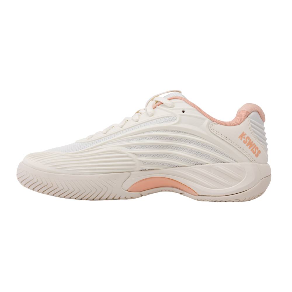 K-Swiss Hypercourt Express 3 Women's Tennis Shoe (Egret/Peach Parfait) - RacquetGuys.ca