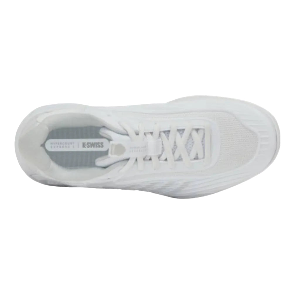 K-Swiss Hypercourt Express 3 Women's Tennis Shoe (White/Dawn Blue) - RacquetGuys.ca