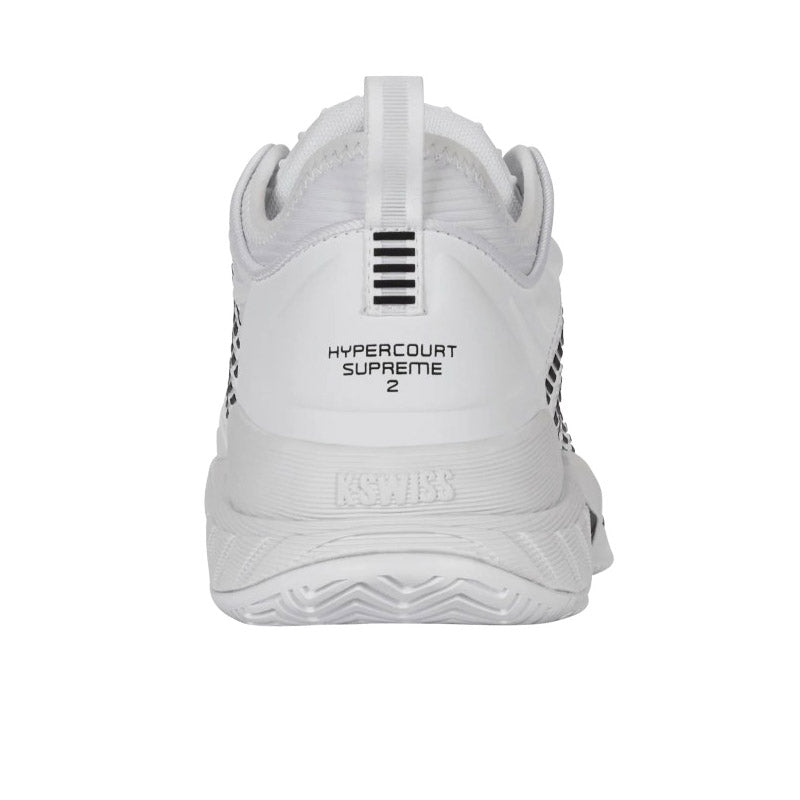 K-Swiss Hypercourt Supreme 2 Men's Tennis Shoe (White/Black) - RacquetGuys.ca