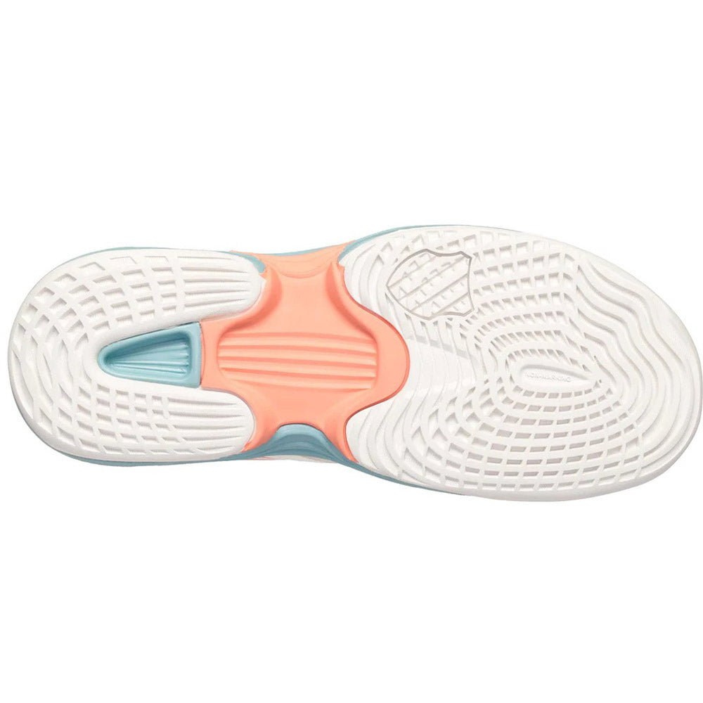 K-Swiss SpeedTrac Junior Tennis Shoe (White/Nile Blue) - RacquetGuys.ca