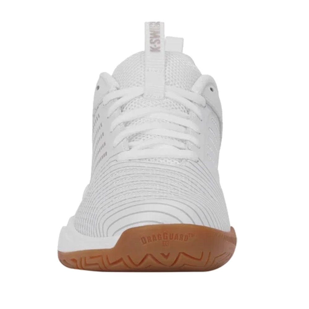 K-Swiss Ultrashot Light Women's indoor Shoe (White/Rose Gold) - RacquetGuys.ca