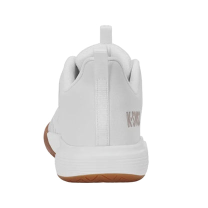 K-Swiss Ultrashot Light Women's indoor Shoe (White/Rose Gold) - RacquetGuys.ca