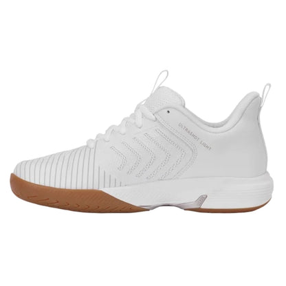 K-Swiss Ultrashot Light Women's indoor Shoe (White/Rose Gold) - RacquetGuys.ca