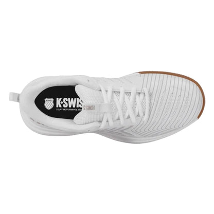 K-Swiss Ultrashot Light Women's indoor Shoe (White/Rose Gold) - RacquetGuys.ca