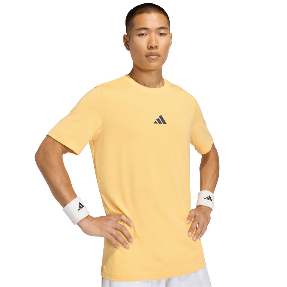adidas Men's Pickleball Graphic Tee Top (Orange) - RacquetGuys.ca