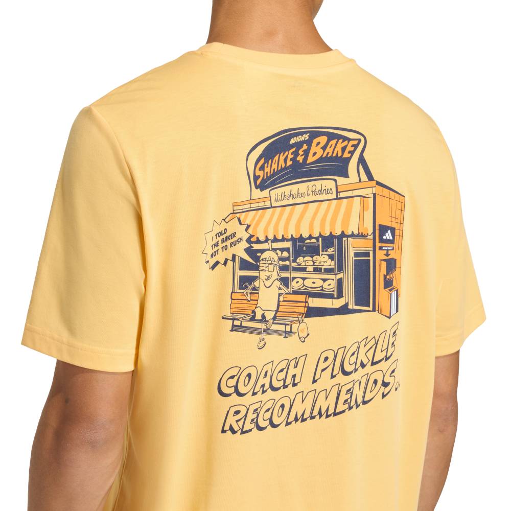 adidas Men's Pickleball Graphic Tee Top (Orange) - RacquetGuys.ca