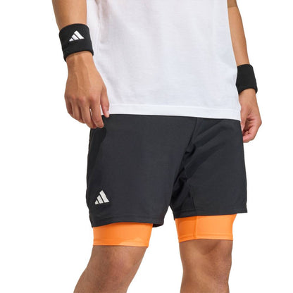 adidas Men's Club 2 in 1 Short (Black) - RacquetGuys.ca