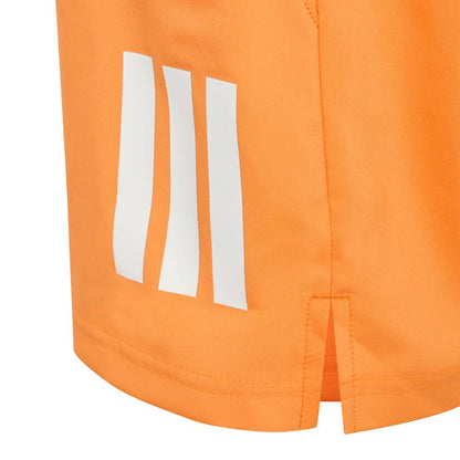 adidas Boy's Club 3 Stripe Short (Orange) - RacquetGuys.ca