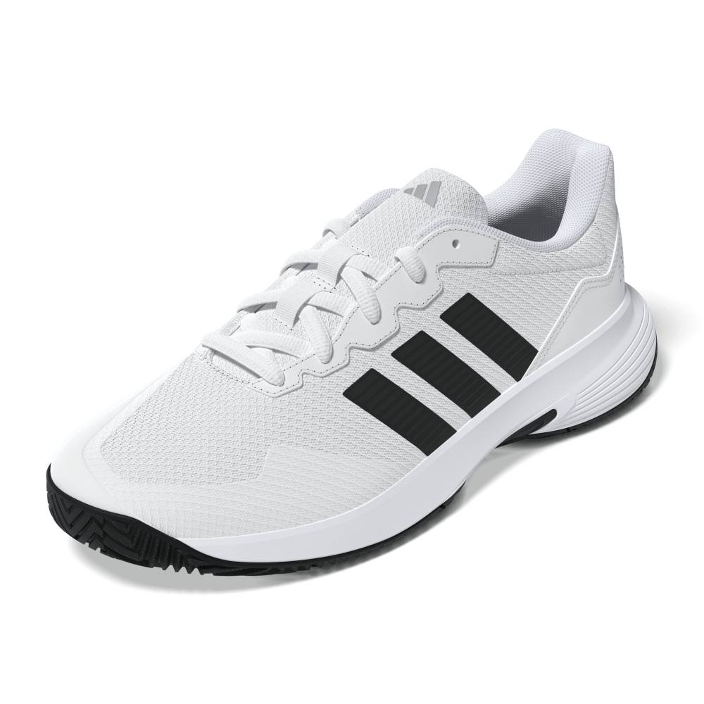 adidas GameCourt 2 Men's Tennis Shoe (White/Black) - RacquetGuys.ca