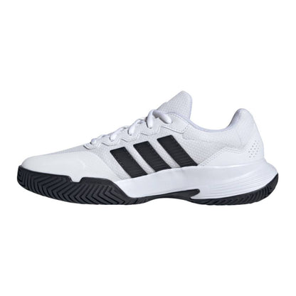 adidas GameCourt 2 Men's Tennis Shoe (White/Black) - RacquetGuys.ca