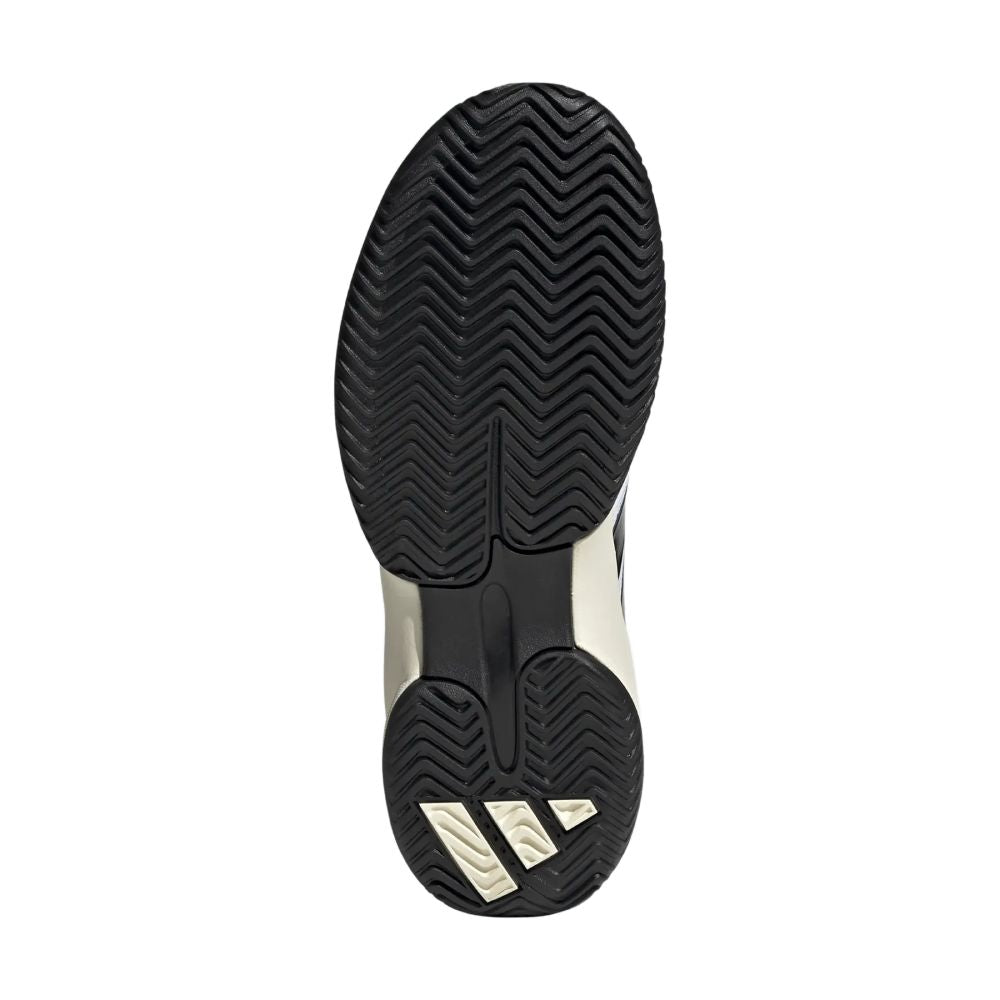 adidas Barricade Junior Tennis Shoe (White/Black) - RacquetGuys.ca