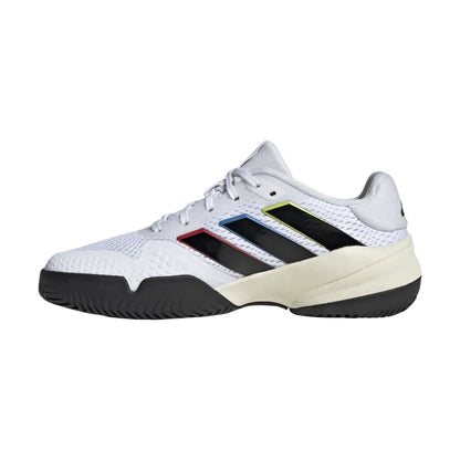 adidas Barricade Junior Tennis Shoe (White/Black) - RacquetGuys.ca