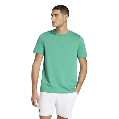 adidas Men's Tennis Graphic Tee Top (Green) - RacquetGuys.ca