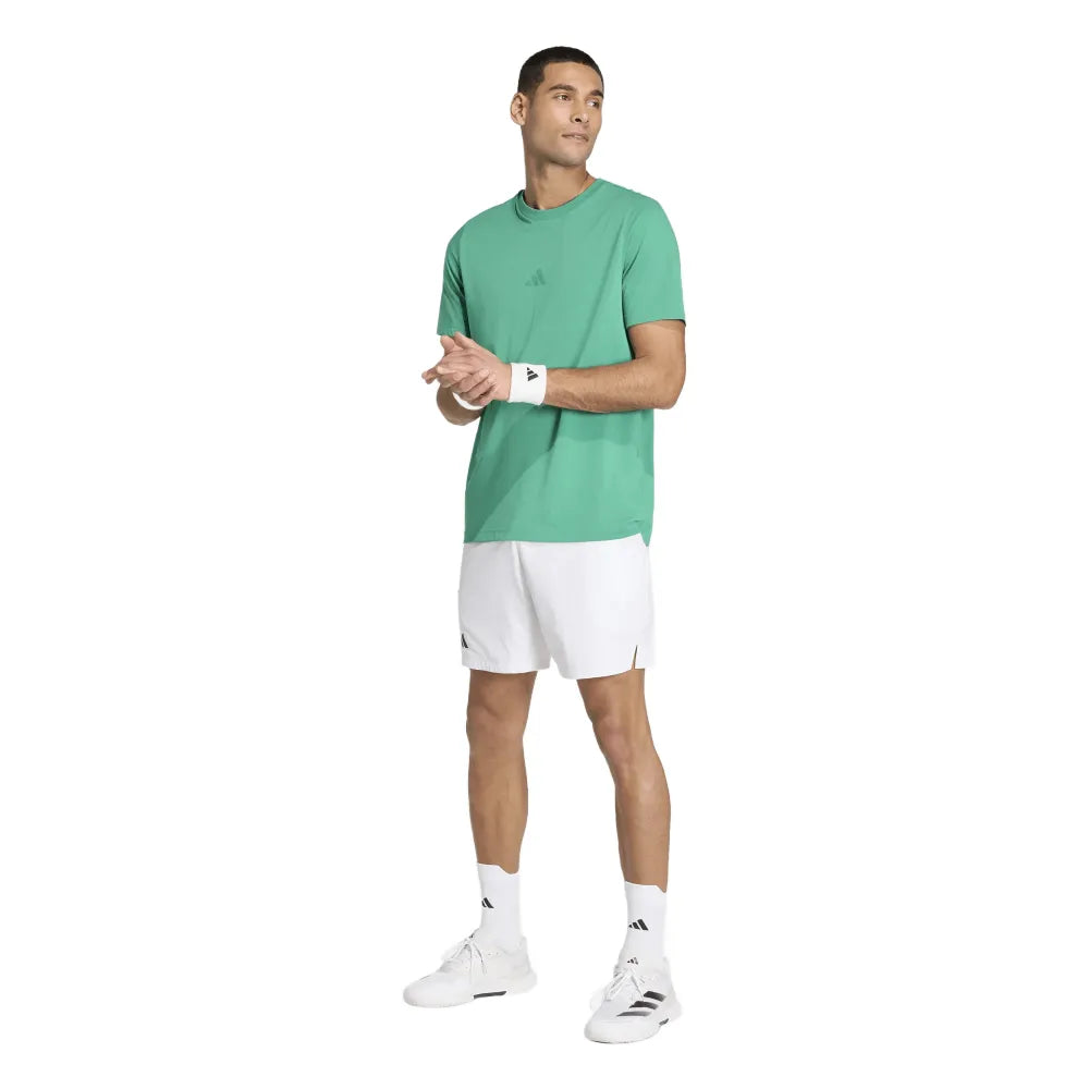 adidas Men's Tennis Graphic Tee Top (Green) - RacquetGuys.ca