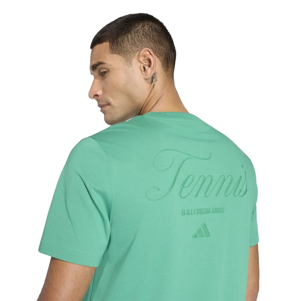 adidas Men's Tennis Graphic Tee Top (Green) - RacquetGuys.ca