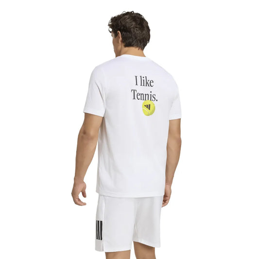 adidas Men's Tennis Graphic Tee Top (White) - RacquetGuys.ca