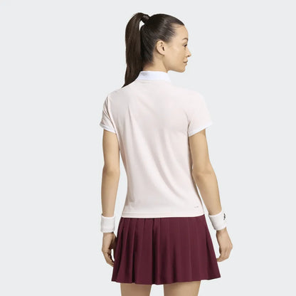 adidas Women's Classics Polo Top (Pink) - RacquetGuys.ca