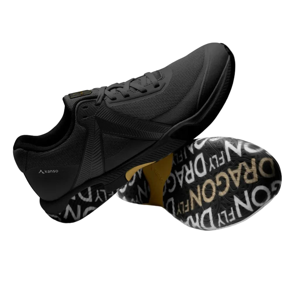 Kanso DragonFly 2 Men's Indoor Shoe (Black/Gold) - RacquetGuys.ca