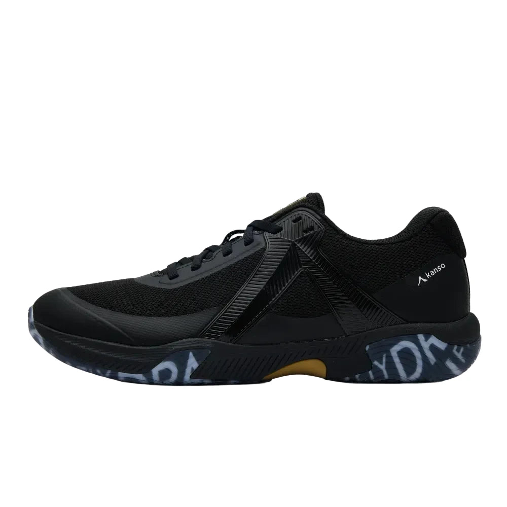 Kanso DragonFly 2 Men's Indoor Shoe (Black/Gold) - RacquetGuys.ca