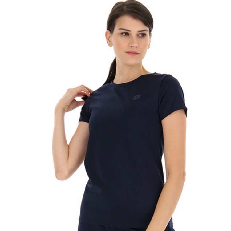 Lotto Women's Core Tee Top (Navy Blue) - RacquetGuys.ca