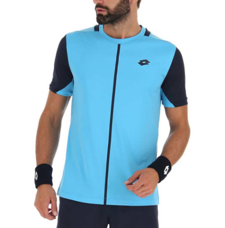 Lotto Men's Top IV Tee Top (Blue Toll/Navy Blue) - RacquetGuys.ca