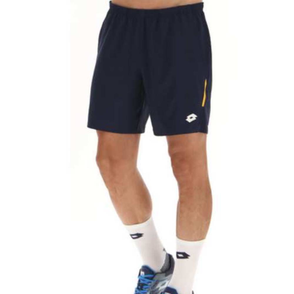 Lotto Men's Top IV Short (Navy Blue/Saffron) - RacquetGuys.ca