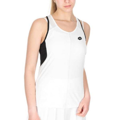 Lotto Women's Top IV Tank Top (Bright White/Black) - RacquetGuys.ca