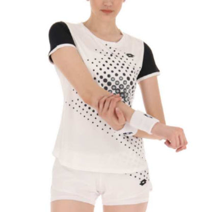 Lotto Women's Top IV Tee Top (Bright White/Black) - RacquetGuys.ca