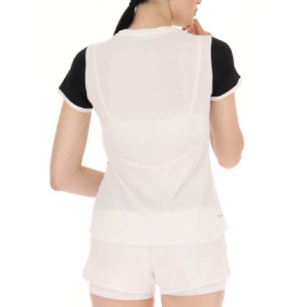 Lotto Women's Top IV Tee Top (Bright White/Black) - RacquetGuys.ca