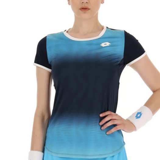 Lotto Women's Top IV Tee Top (Blue Toll/Navy Blue) - RacquetGuys.ca