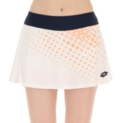 Lotto Women's Top IV Skirt (Bright White/Orange) - RacquetGuys.ca