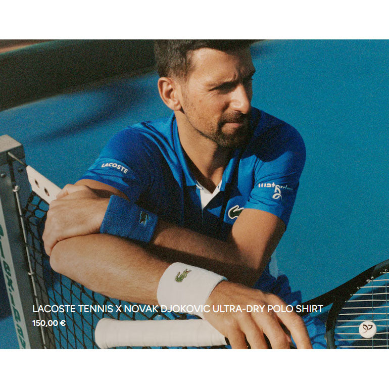 Lacoste Men's Regular Fit Jersey Novak Djokovic Tennis Polo (Blue) - RacquetGuys.ca