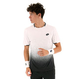 Lotto Men's Tennis Tech Print Top (White/Black) - RacquetGuys.ca