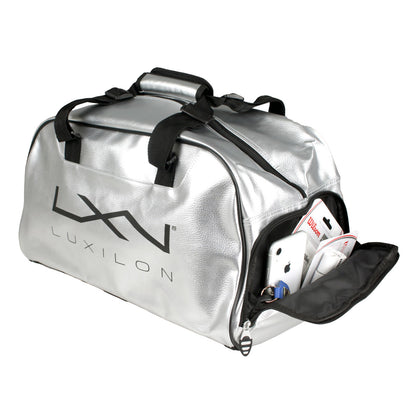 Luxilon Duffel Bag (Silver/Black) - RacquetGuys.ca