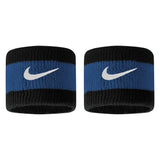 Nike Swoosh Wristbands 2 Pack (Black/Blue) - RacquetGuys.ca