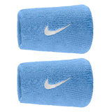 Nike Swoosh Doublewide Wristbands 2 Pack (University Blue/White)