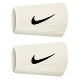 Nike Tennis Premier Doublewide Wristband (Coconut Milk/Black) - RacquetGuys.ca