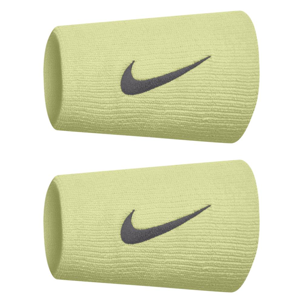 Nike Tennis Premier Doublewide Wristband (Luminous Green/Medium Ash) - RacquetGuys.ca