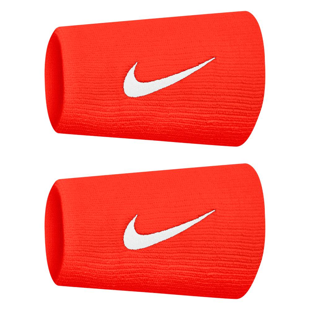 Nike Tennis Premier Doublewide Wristband (Chile Red/White) - RacquetGuys.ca