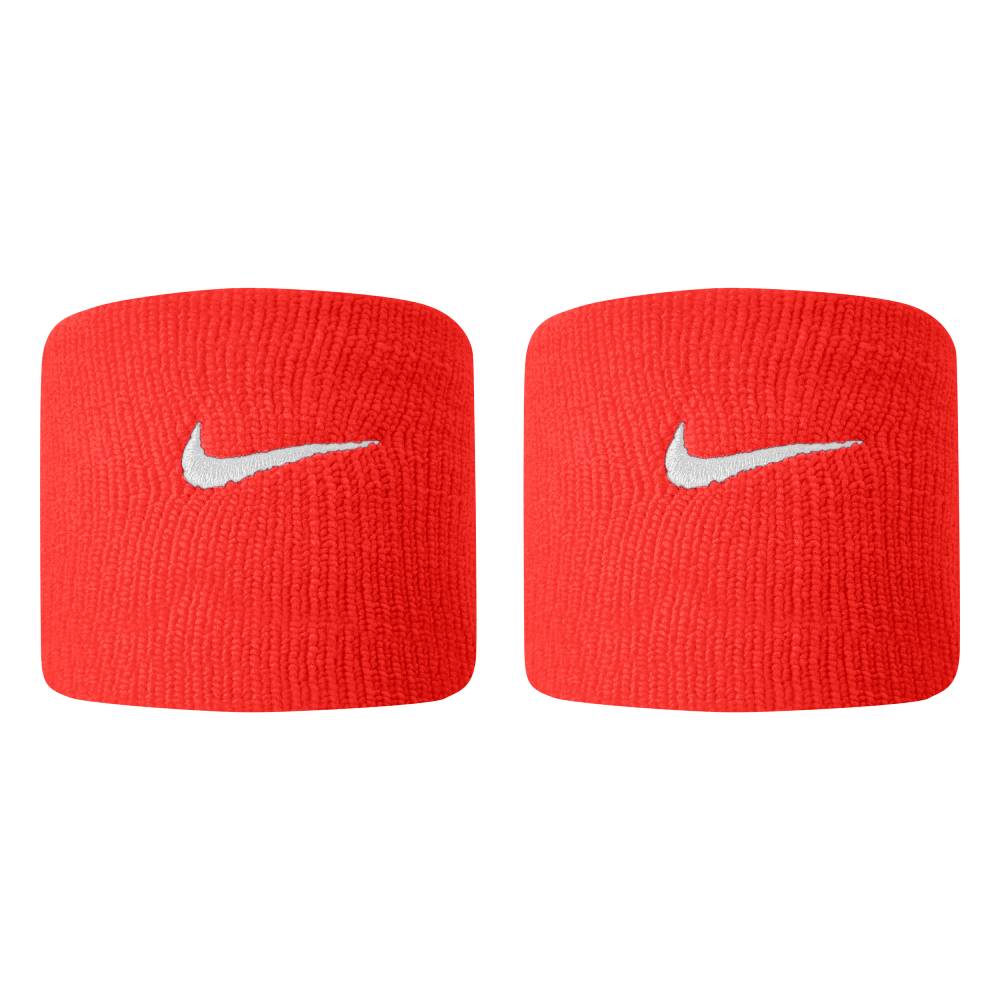 Nike Tennis Premier Wristband 2 Pack (LT Crimson/White) - RacquetGuys.ca