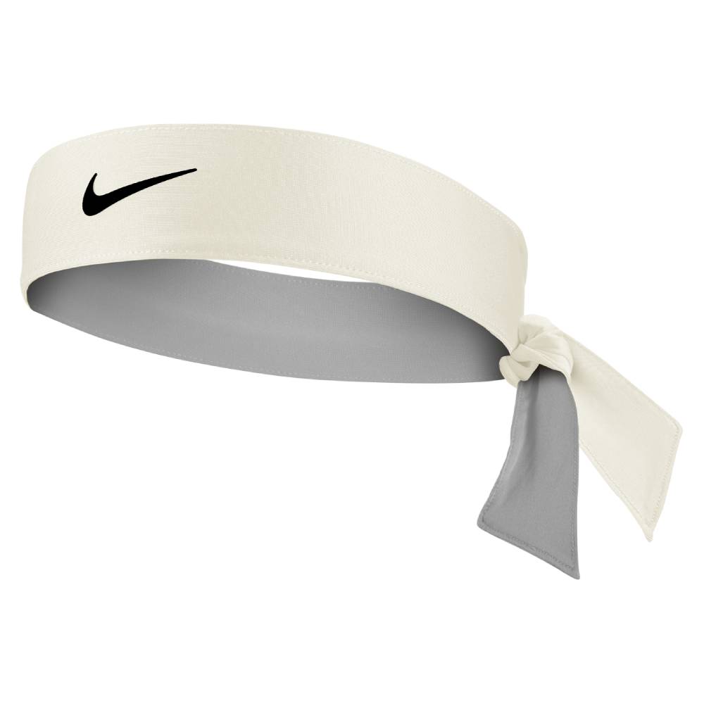 Nike Tennis Premier Tie Headband (Coconut Milk/Black) - RacquetGuys.ca