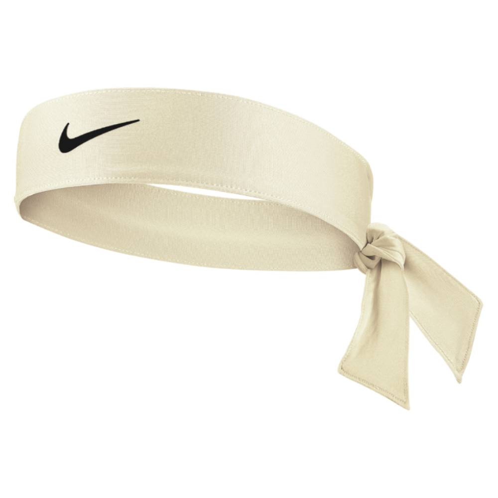 Nike Women's Tennis Premier Tie Headband (Coconut Milk/Black) - RacquetGuys.ca