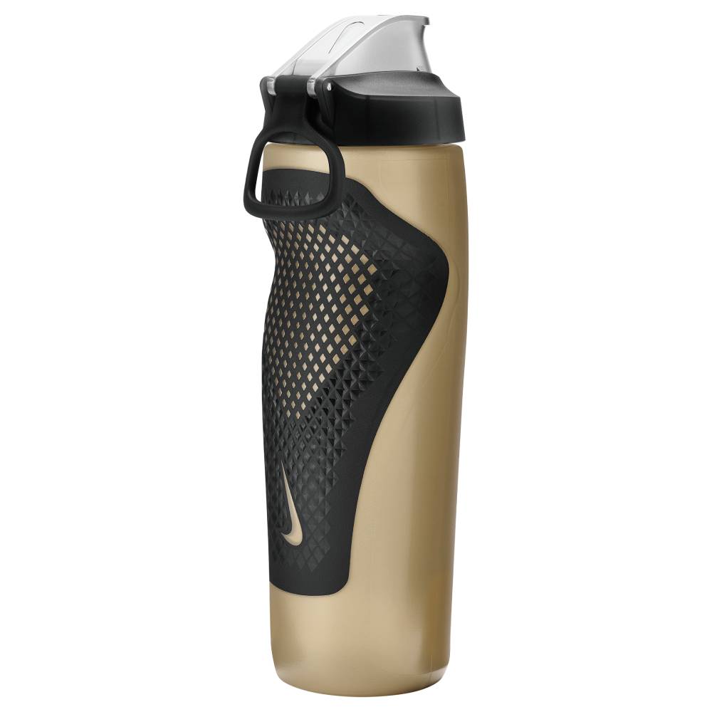 Nike Refuel Locking Lid Bottle 24 Oz (Metallic Gold/Black) - RacquetGuys.ca