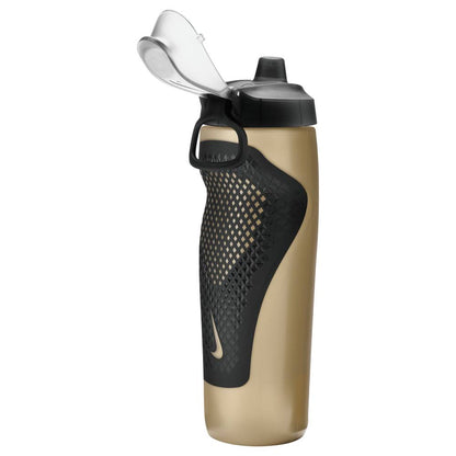 Nike Refuel Locking Lid Bottle 24 Oz (Metallic Gold/Black) - RacquetGuys.ca