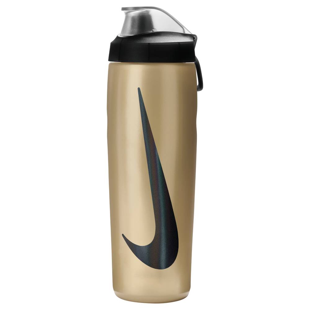Nike Refuel Locking Lid Bottle 24 Oz (Metallic Gold/Black) - RacquetGuys.ca