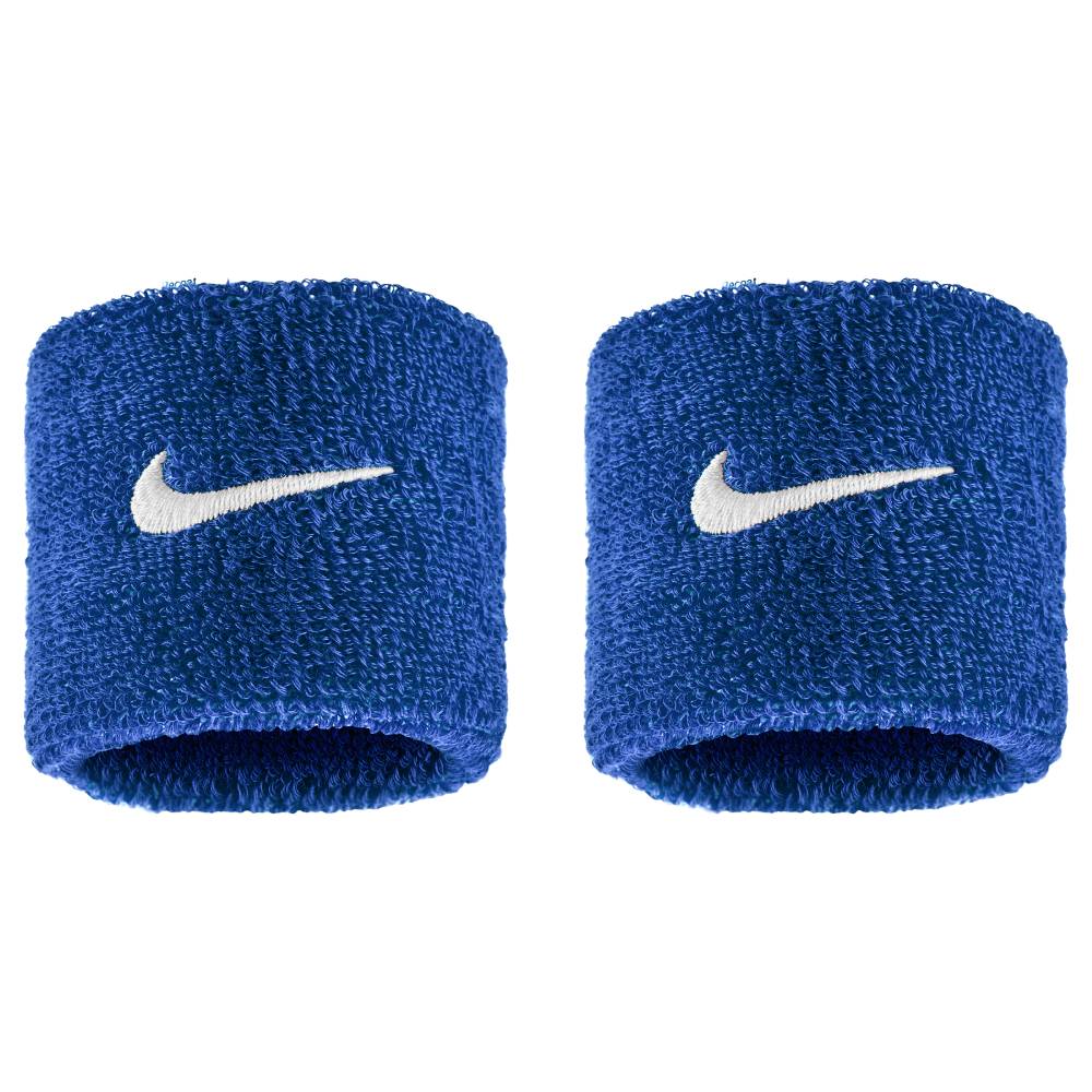Nike Swoosh Classic Wristbands 2 Pack (Game Royal/White) - RacquetGuys.ca