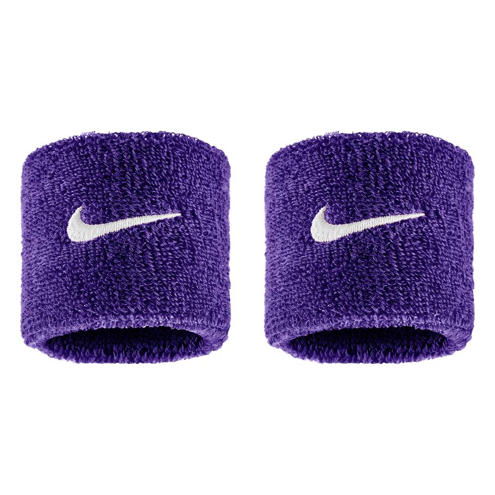Nike Swoosh Classic Wristbands 2PK (Court Purple/White) - RacquetGuys.ca